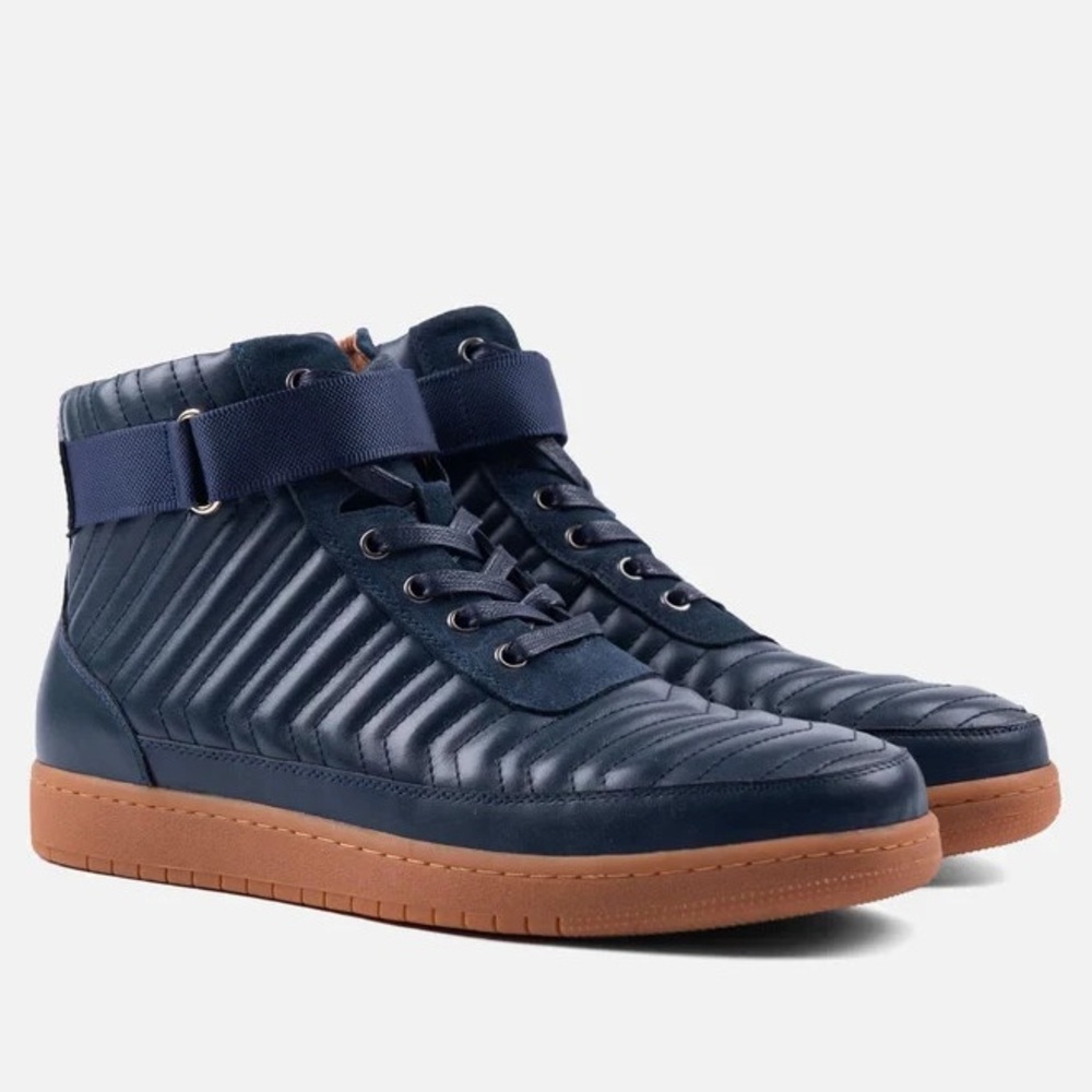 Marc Nolan Yesler Blue Leather High‎ Top Sneaker Size 16 A26